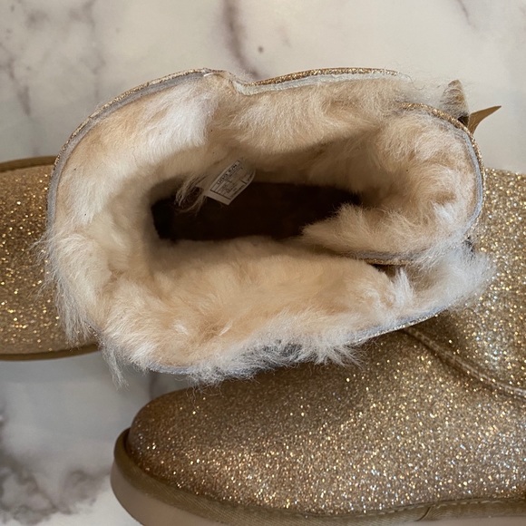UGG Mini Bailey Bow II Sparkle Glitter Ankle Boot - Picture 12 of 15